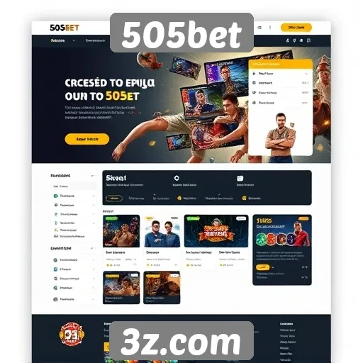 Avaliação da interface do usuário do site 505bet